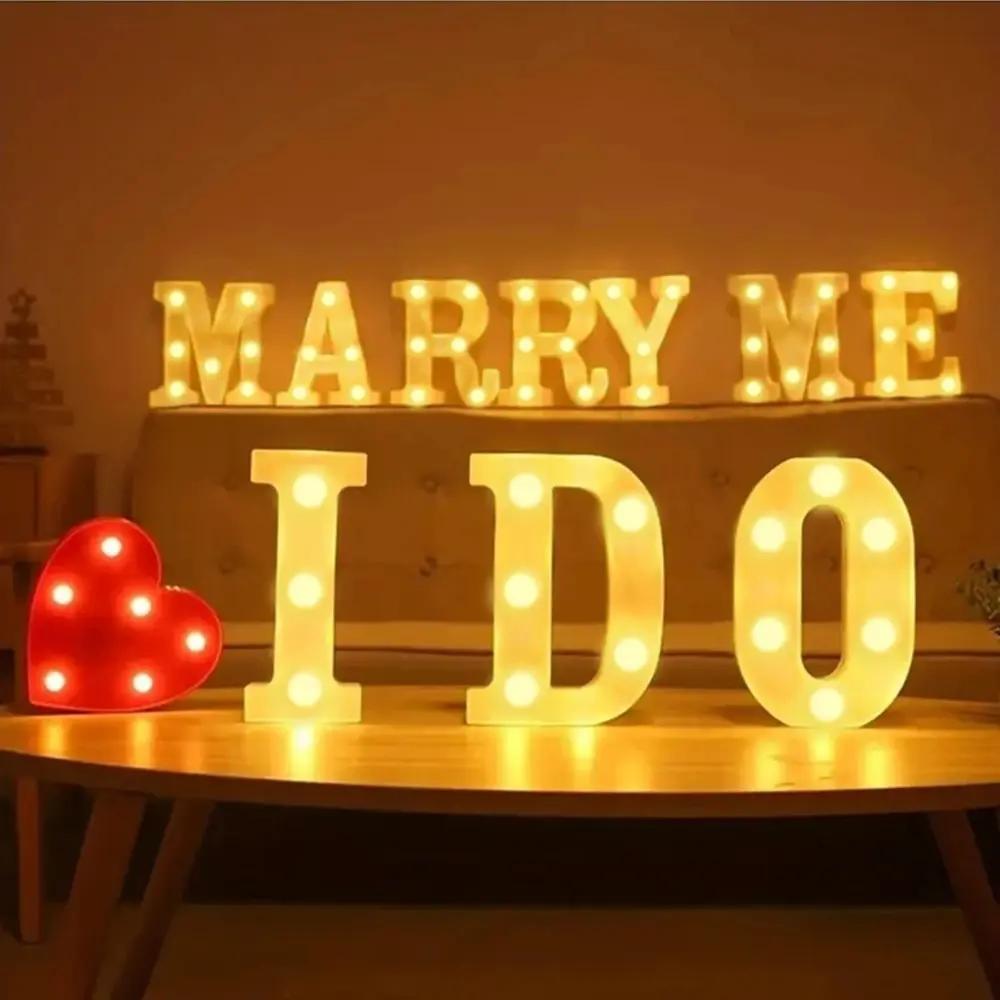 Charming 16cm LED Alphabet & Number Night Lights